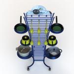 Custom Pans Metal Floor Display Stands Wire Metal Shelves And Wire Pegs