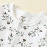 OEM pajamas baby romper with snap pajamas sleepwear onesie organic cotton baby