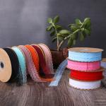 2.5cm Elastic Band Lace Trim Hollow Flower Ribbon for Sewing Clothing Garment