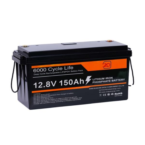 Deep Cycle 12.8V 150Ah 12V LiFePO4 Battery Pack Lead Acid Replacement Lightweigh