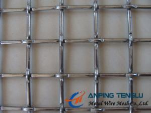 China Stainless Steel Lock Crimped Wire Mesh, 4mm-100mm Hole, 0.8-4.8mm Wire on sale