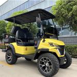 Yellow 4-Seater 14-Inch Off-Road Tires Support Customized Electric Golf Cart