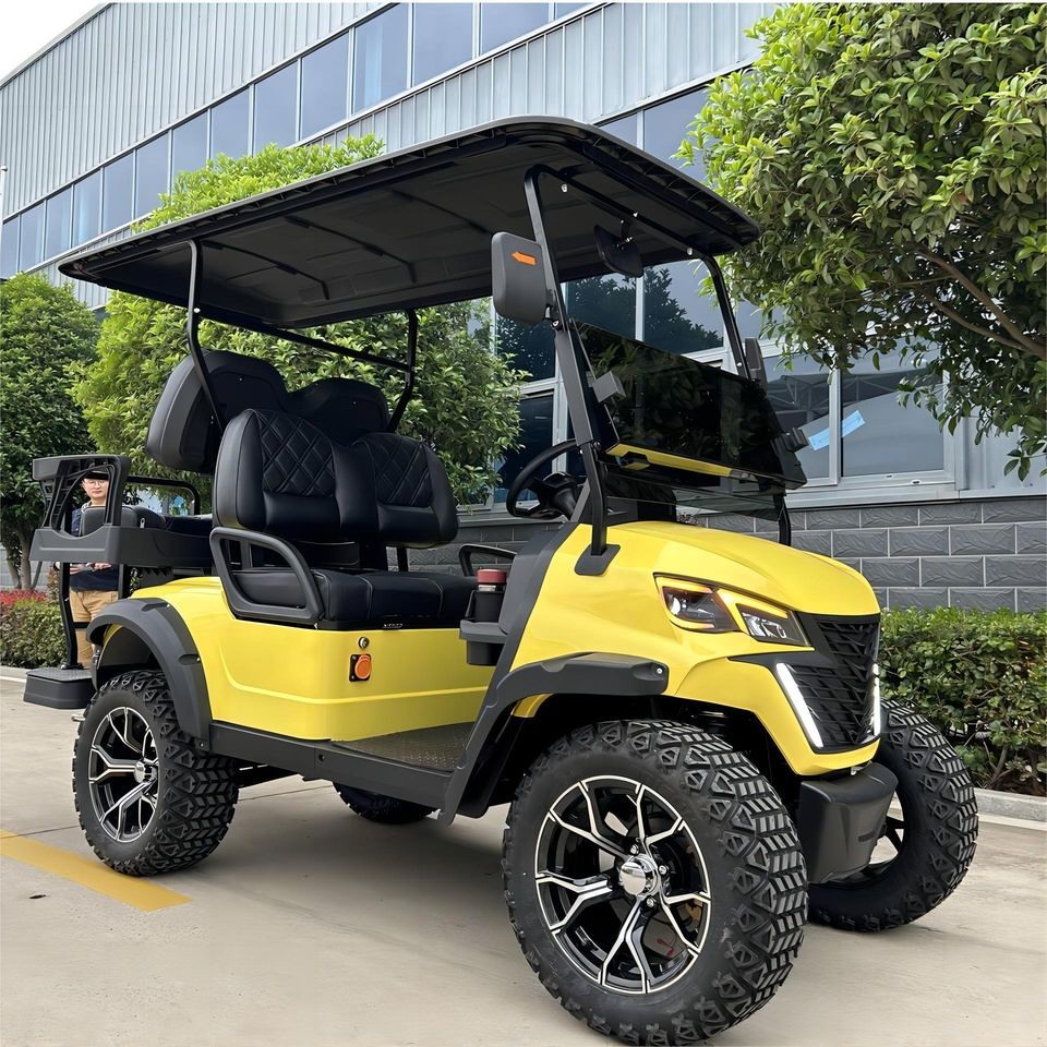 Prestigious Four Seater Golf Cart Advanced Suspension System Luxurious Seating Ensuring Smooth Comfortable Journey