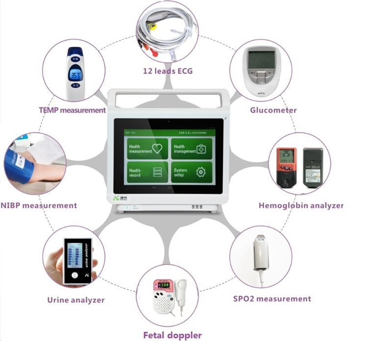 HES-5L tele medical e-health telemedicine device vital signs monitor for mobile medical use