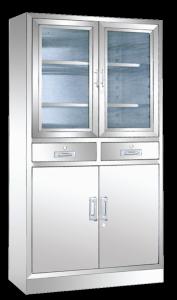 Quality Valuable Medicine Storage Stainless Steel Medical Cabinet , Steel And Glass Cabinet wholesale