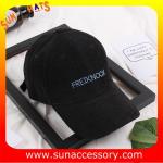 QF17018 Sun Accessory customized wholesale corduroy baseball caps and hats for