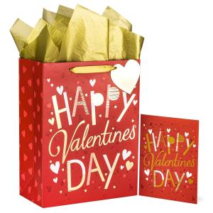 Quality Full Print Competitive Special Valentine's Day Luxury Red Gift Shopping Paper Bags wholesale