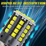 White Aluminum Alloy LED Turn Signals 1156 1157 T20 3030 44SMD Reversing Light