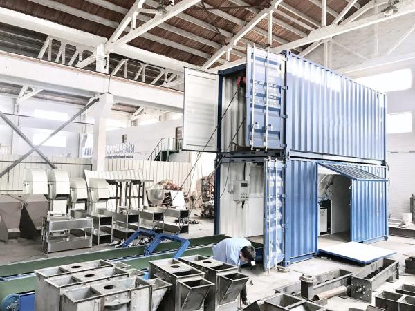Container Mobile Bagging System Station Automatic Bag Weighing And Filling