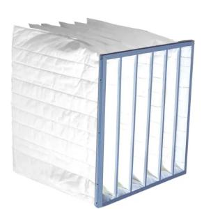 Quality Durable White HVAC F9 Bag Filter Synthetic Fiber Air Filter Acid Resistance wholesale