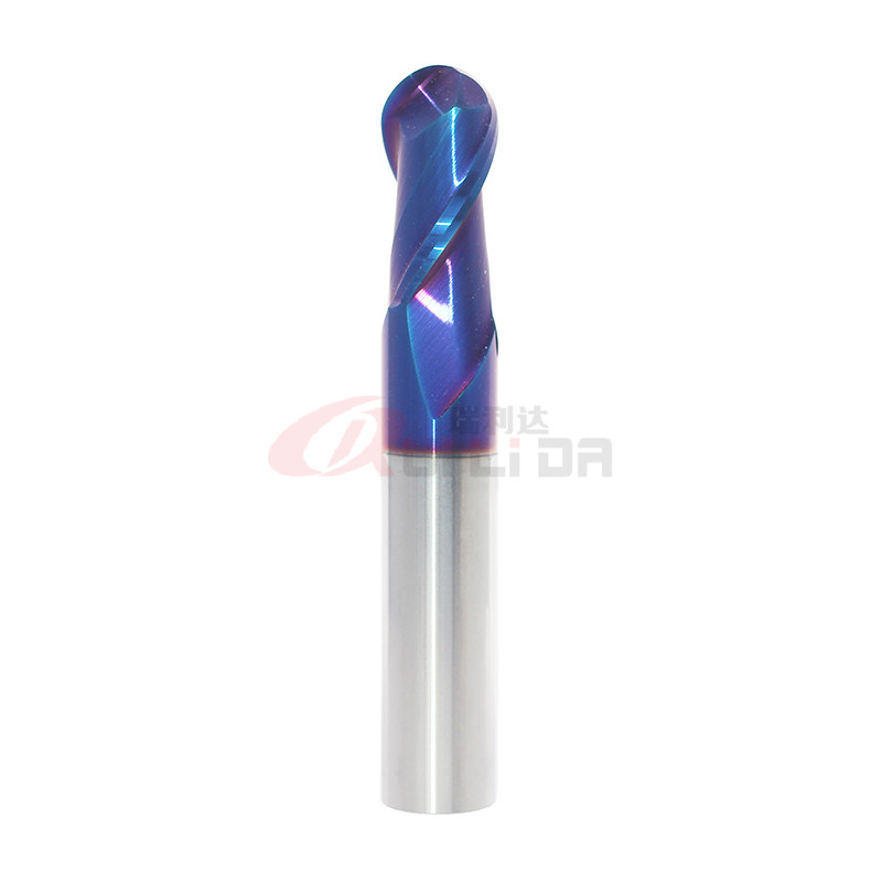 Long Carbide Ball Nose End Mill HRC65 12mm 1/2 Inch 2 Flutes For Die Steel