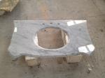 Restroom / Bath Prefabricated Vanity Tops , Natural Marble Slab Countertop