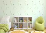 Non Woven Eco Friendly Kids Bedroom Wallpaper Butterfly and Green Plants Pattern