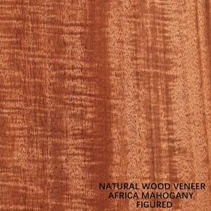 Quality OEM Natural Mahogany Wood Veneer Straight Figured Grain 2500-3100MM For Door Skin wholesale