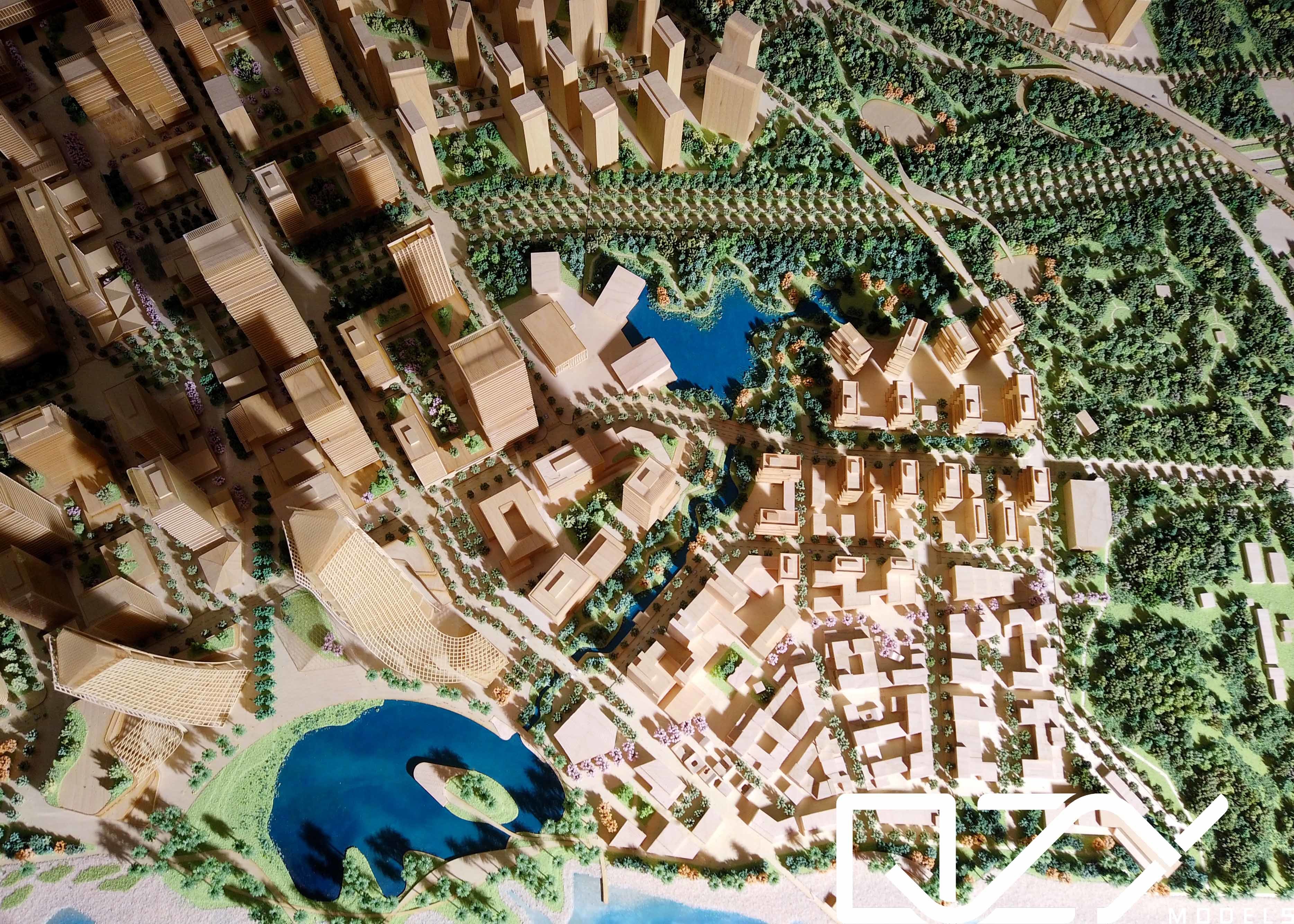 Aecom Basswood Miniature Architectural Models Xiamen TOD 5M x 6M Base Size