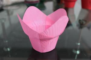 Quality Bright Pink cake tulip cup/Lotus cake cup wholesale