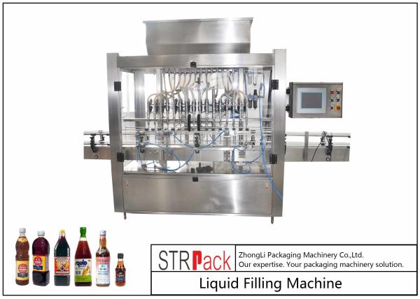 16 Nozzles Automatic Linear Liquid Filling Machine , Plastic Bottle filling