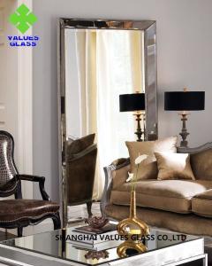 Quality Modern Large Frameless Mirror , Silver Full Length Mirror With Clear Surface wholesale