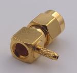 Male SMA Coaxial Connector Crimp Right Angle Sma Connector To Coax