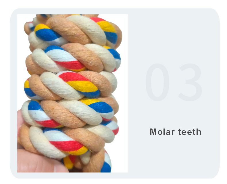 Chewer Toy Large Dog Aggressive Colors Crocheted Indestructible Rope Polyester Material