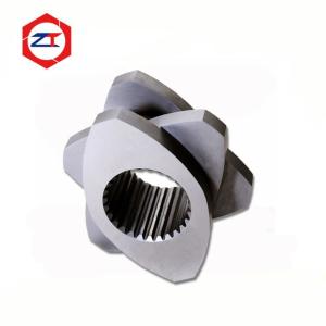 Quality Melting Zone Extruder Screw Elements Tool Steel / 38CrMOAla Material High Hardenability OD 71mm Cpm Pellet Mill Parts wholesale