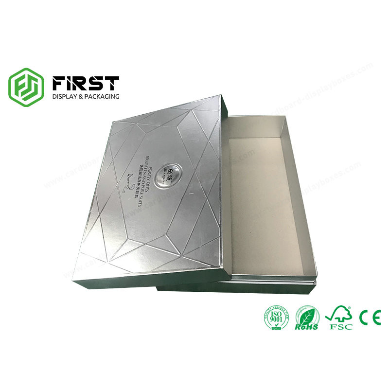 Custom Paper High End Cardboard Gift Boxes Set , Rigid Cosmetics Box Packaging With Lid