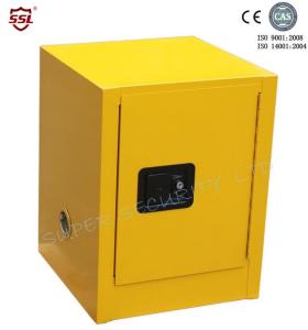 Quality Yellow Powder Coated Flammable Chemical Storage Cabinets For Laboratory , Bench Top wholesale