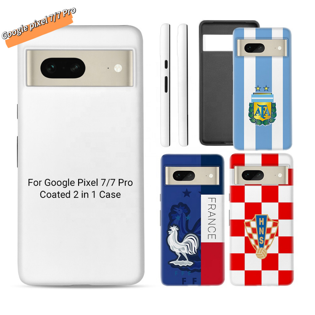 Sublimation Coated 2 in 1 Tough Phone Cases for Google Pixel 7/7 Pro