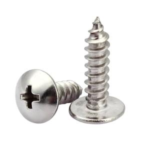 Quality Stainless steel 304 cross large round head mushroom head self tapping screw wholesale