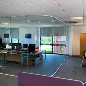 Quality Modern Design Thick Frame Glass Office Walls With Tempered Glass wholesale
