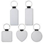 Personalized Lychee Grain Sublimation Leather Keychain Pendant Sublimation Blank