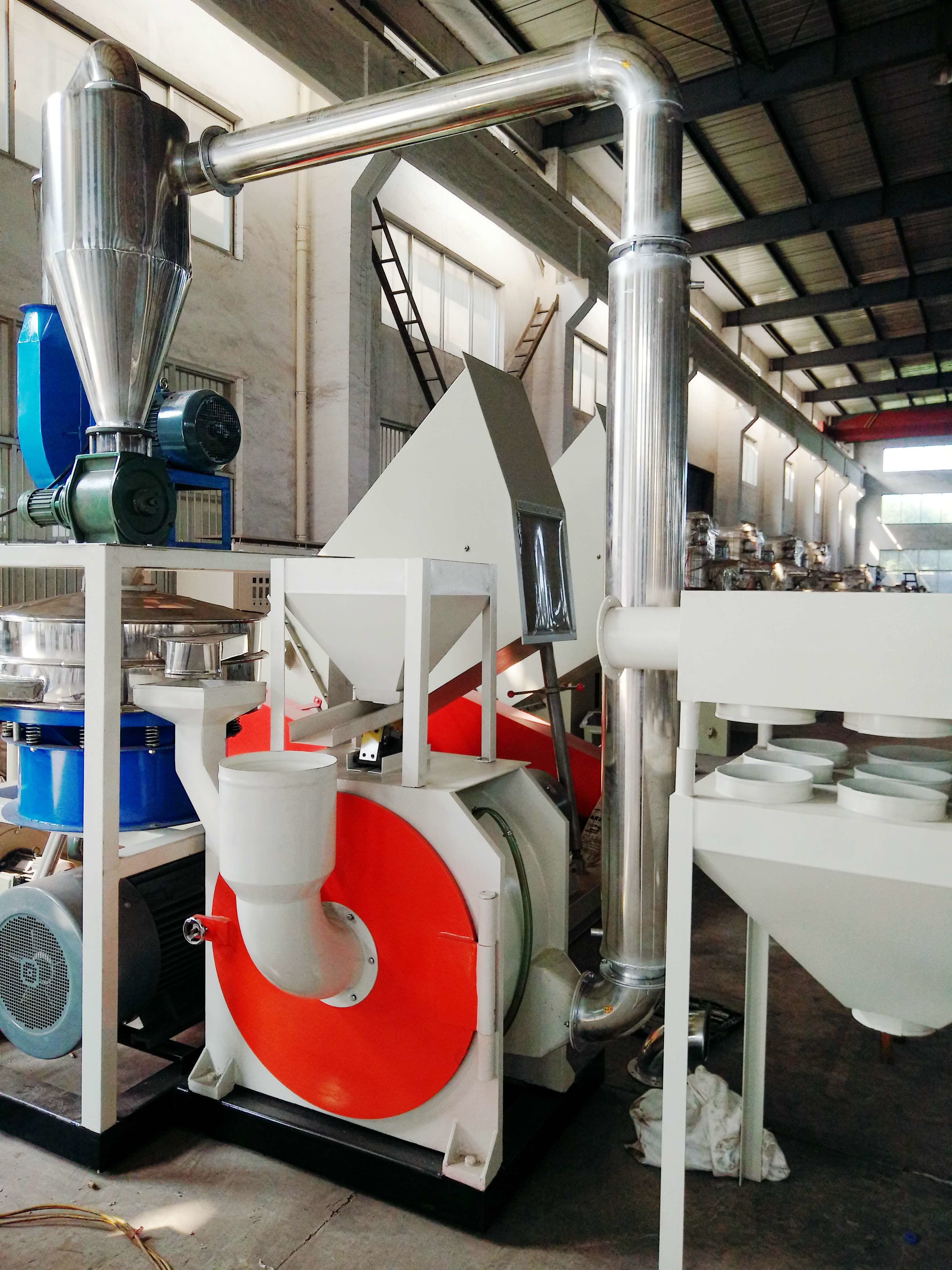 Double Shaft Plastic Grinding Machine , Pvc Crushing Machine With Overload Protection
