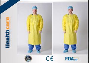 Quality Antibacterial Disposable Protective Gowns / CPE Isolation Gown With Thumb Up wholesale