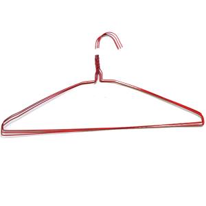 Quality Disposable Stainless Steel Red Closet Wire Shirt Hangers wholesale