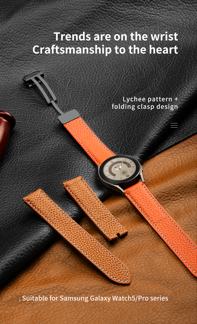 9 Colors Metal Folding Magnetic Buckle Watch Strap for Samsung Watch Series