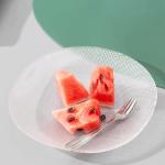 Embossed Clear Glass Kitchen Wares Dinner Plates Machine Made