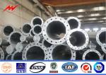 80FT - 90FT Mono Pole Tower Communication Distribution Line With Protection Cage