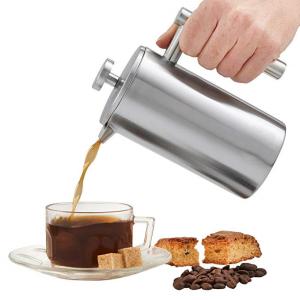 Quality Double Walled Insulated French Press Stainless Steel Coffee Pot wholesale