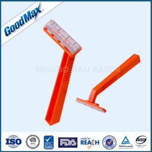 Quality Plastic Single Blade Shaving Razor , Orange Color Single Blade Cartridge Razor wholesale