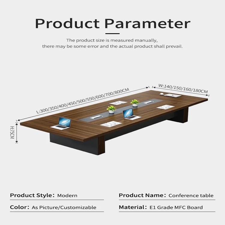 E1 MDF/MFC Melamine Board Huge Meeting Table Modern Conference Table for Multifunctional
