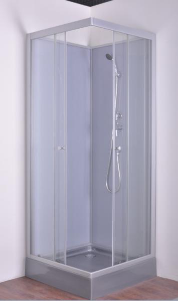 Waterproof White Painted Profiles Glass Shower Cabins , Glass Shower Stall Kits