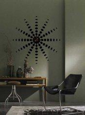 Quality Fashion Design Black Vinyl Wall Sticker Clock 10A072 Flower Wall Decoration wholesale