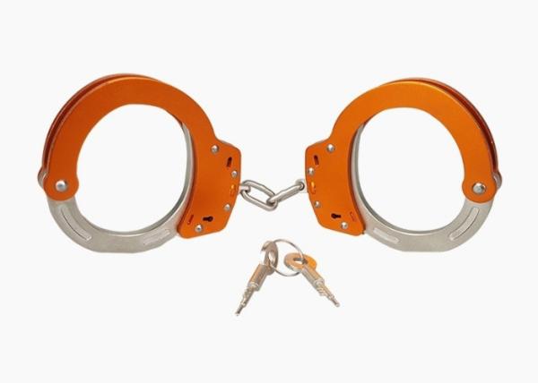 Titanium Alloy High Security Handcuffs , Military Grade Handcuffs Three Rows Of