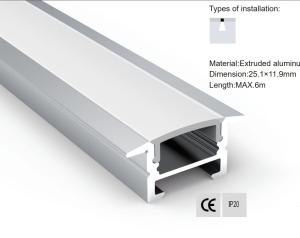 Quality Cabinet Lighting Series Aluminum profile for furniture 25x12mm (0.99&quot;x0.47&quot;) mini size wholesale