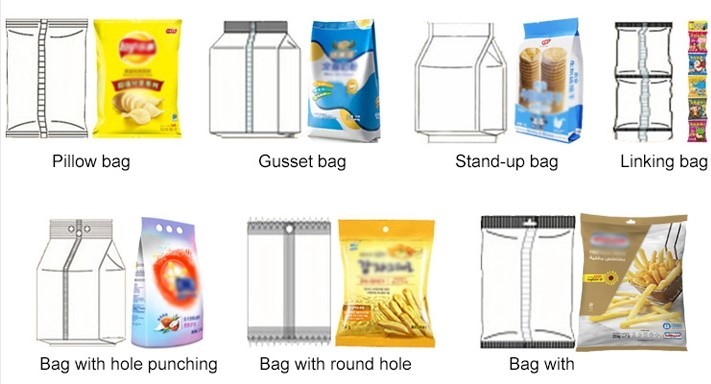 10 Heads Weigher 0.10mm Snack Food Packaging Machine