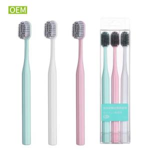 Quality Anti Scratch Eco Friendly Hotel Toiletries Customized Private Label Bamboo Toothbrush Bristles wholesale