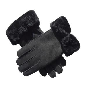 Quality Ladies Shearing Wool Lined Leather Gloves For Winter wholesale
