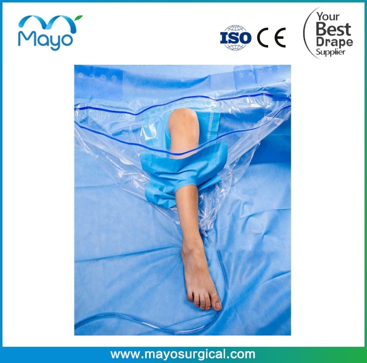 Customized Nonwoven Sterile Surgical Knee Arthroscopy Drape For Leg / Knee Procedures