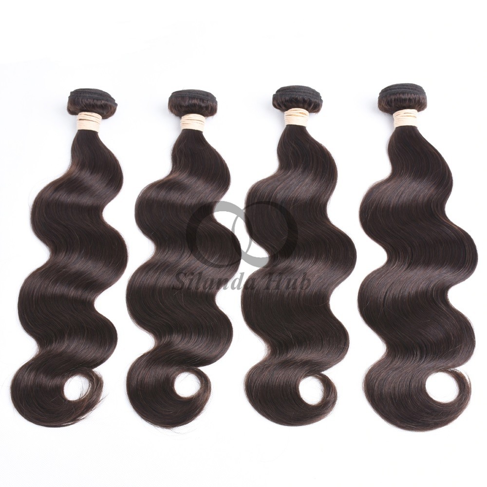 #2 Dark Brown Body Wave Remy Human Hair Bundles Sew In Weave Bundles Brazilian Bundle Deals