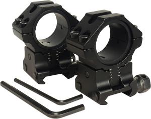 Quality 1 Inch Picatinny Rail Mounts For Scopes Adjustable Height Tactical Scope Rings wholesale